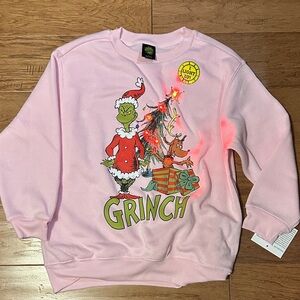 Pink Grinch Light-Up Sweatshirt